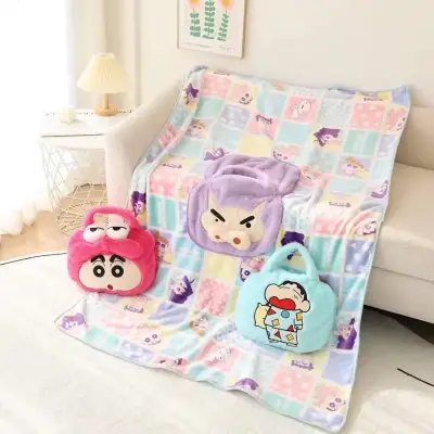 ブランケット｜1*1.5Ｍ・可愛い・折りたたみ式・収納便利・アニメション・2IN1・昼寝・手提げ・車載用・持ち運び便利