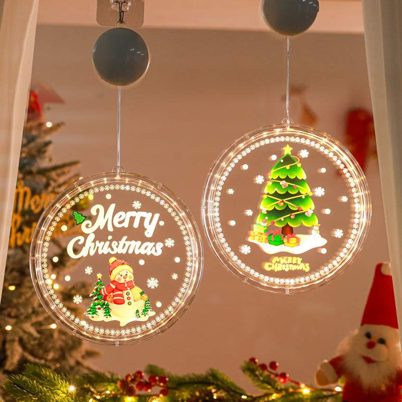 クリスマス飾り｜ライト・雰囲気たっぷり・ウインドステッカー・キラキラ・電池式！|undefined