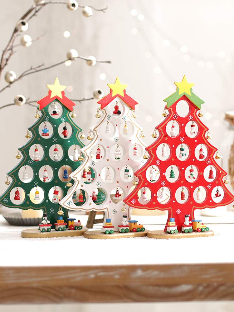 ミニ クリスマスツリー｜木製・テーブルツリー・デコレーションツリー・装飾品・プレゼント・クリスマス雰囲気|undefined