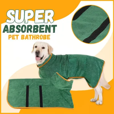 ペット用速乾バスローブ|大型犬もOK 絶好の吸水性 柔らかい素材 大きいサイズ