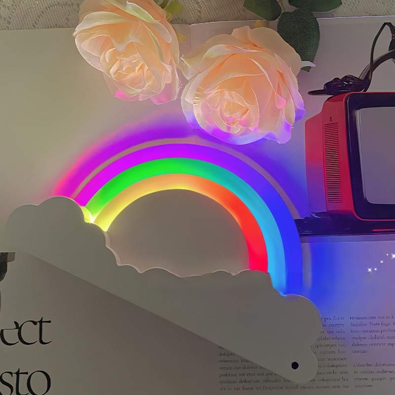 虹のライト｜幻の雰囲気ライト・ベッドサイドランプ・リモコン・ギフト・ナイトライト・LED・プレゼント・子供|undefined
