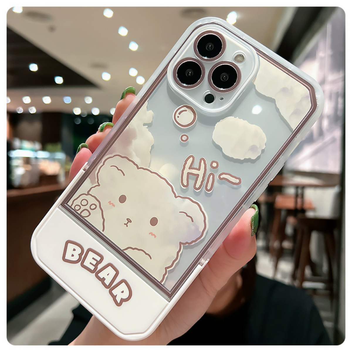 「雲の上の熊」iPhone対応スマホケース （14も対応） ｜雲の上で寝たいな|undefined