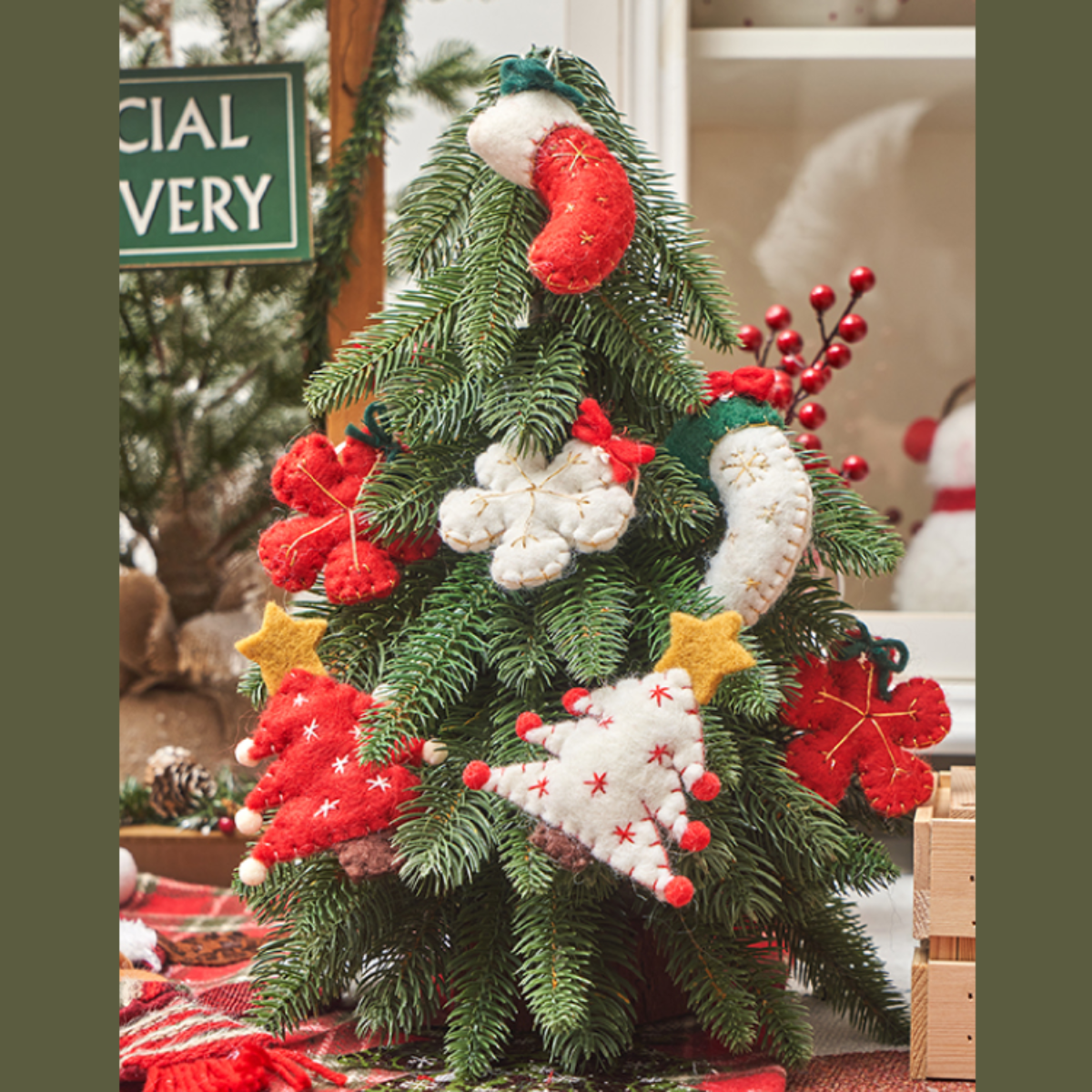 『メリークリスマス』フェルトペンダント（6枚入り）｜手作りで可愛い、クリスマスツリー飾りとしても大活躍|undefined
